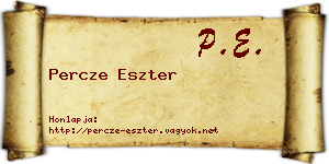 Percze Eszter névjegykártya