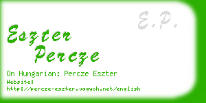 eszter percze business card